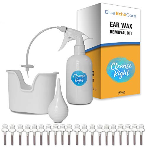 Product Cover Cleanse Right Ear Wax Removal Kit- 20 Disposable Tips! with Wash Basin and Syringe - Safe, Easy to Use - Cleaner Tool to Remove Ear Blockage - Irrigation Device for Adults and Kids