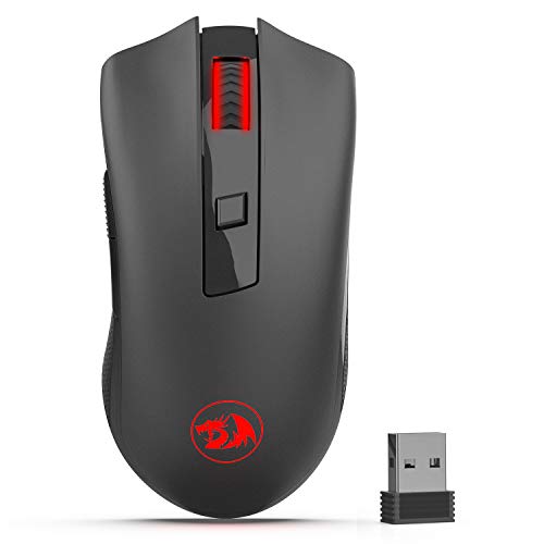 Product Cover Redragon M652 Optical 2.4G Wireless Mouse with USB Receiver, Portable Gaming & Office Mice, 5 Adjustable DPI Levels, 6 Buttons for Desktop, MacBook, Notebook, PC, Laptop, Computer
