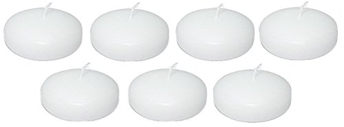 Product Cover D'light Online Large Floating Candles 3 Inch Bulk Pack for Events Floating Candles for Weddings, Spa, Home Decor, Special Occasions and Holiday Decorations - (White, Set of 24 Pieces Per Case)