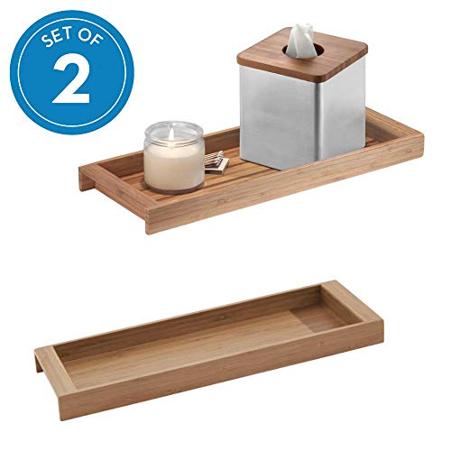 Product Cover iDesign Formbu ECO Vanity, Cosmetic Organizer Tray for Bathroom - Pack of 2, Natural Bamboo