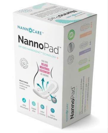 Product Cover NannoPad Multipack - Made with Certified Organic Cotton - Regular, Super and Pantyliners for Full-Cycle Protection - Minimize Odors and Bacteria - NannogenicTM Technology Helps Relieve Discomfort