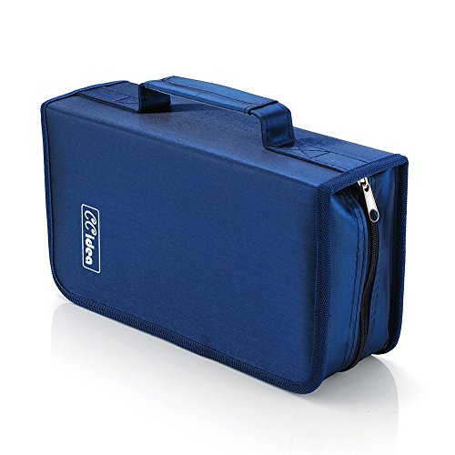 Product Cover 128 Capacity CD/DVD Case Holder, Storage Binder by CCidea (Blue) Specials