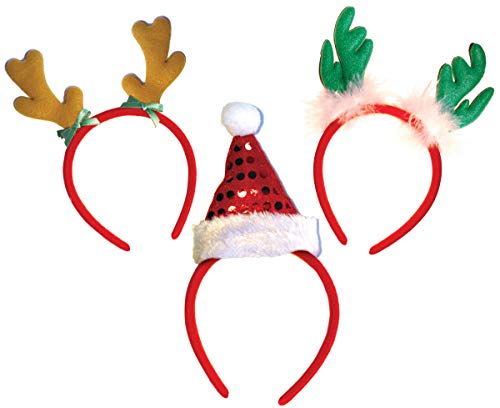 Product Cover OLYPHAN Headbands for Christmas - Women - Reindeer Antler & Santa Hat Headband Hats - Kids & Adults
