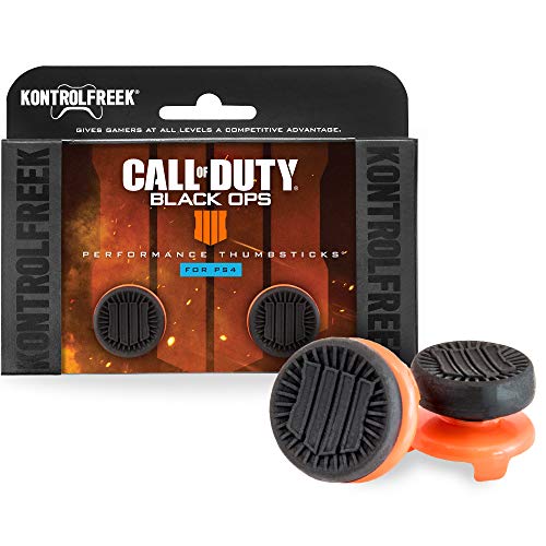 Product Cover KontrolFreek Call of Duty: Black Ops 4 for PlayStation 4 (PS4) Controller | Performance Thumbsticks | 2 High-Rise | Black/Orange