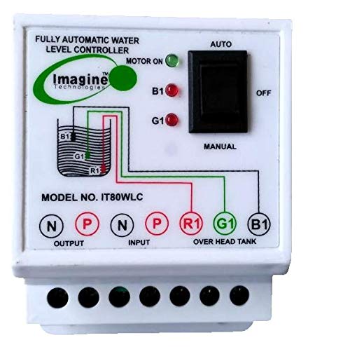 Product Cover imagine technologies Fully Automatic Metal Water level Controller and Indicator with 3 Sensors (White)