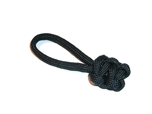 Product Cover RedVex Zipper Pulls - Knife Lanyards - Equipment Lanyards - Paracord Cobra Style - Choose Your Color & Size (Qty 3) (Black, 2.5 inch)