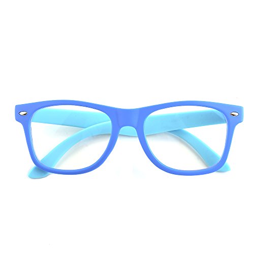 Product Cover Gudzws Kids Anti Blue Light Glasses Rectangle Plastic Frame Protect Eyesight from Digital Display Computer TV Boys Girls Child Unisex Blue (Suitable for 5-12 Years Old)