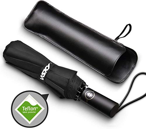 Product Cover Wsky Windproof Travel Umbrella - Best Compact Folding Umbrella for Men Women - Perfect for Travel, Rain, Storms, Hail or Harsh Outdoors