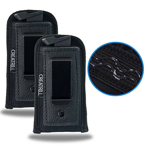Product Cover CREATRILL 2 Pack Pistol Magazine Holsters | Inside The Waistband IWB Tactical Mag Holder | Concealment Single Double Stack Mag Pouch for 9mm/.40 cal/380 (Medium Double Stack 9mm / 40 Cal)