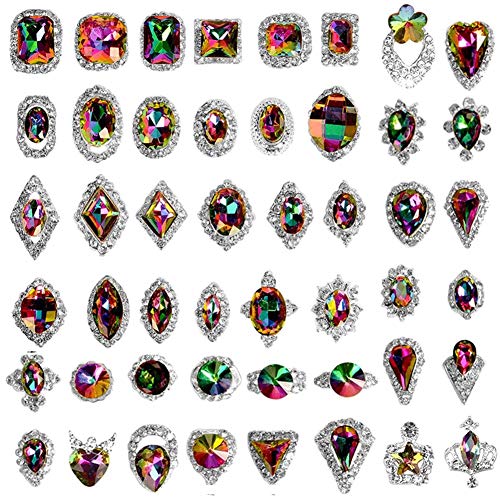 Product Cover Ownsig 48pcs Colorful Crystals Nail Art Rhinestones Charms Gems Stones Decoration Craft Jewelry DIY (48Pcs Colorful)
