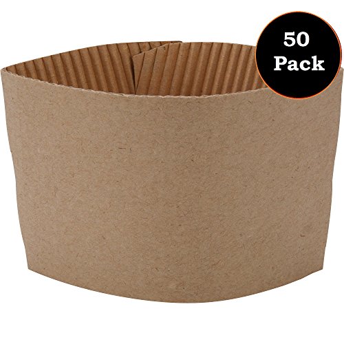 Product Cover 1InTheOffice Corrugated Coffee Cup Sleeves for 10oz 12oz 16 oz(50)