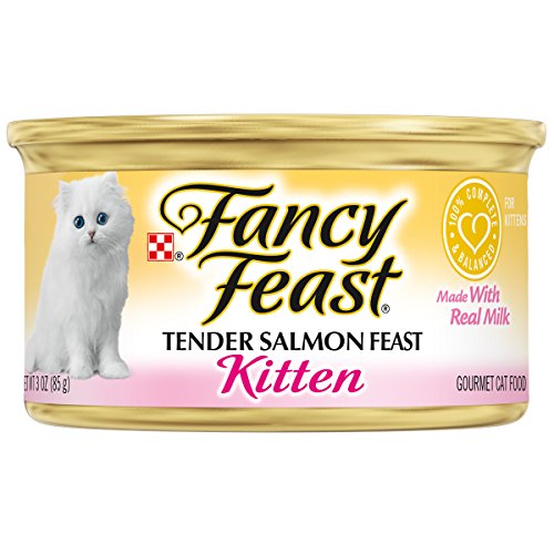 Product Cover Purina Fancy Feast Grain Free Pate Wet Kitten Food, Tender Salmon Feast - (24) 3 oz. Cans