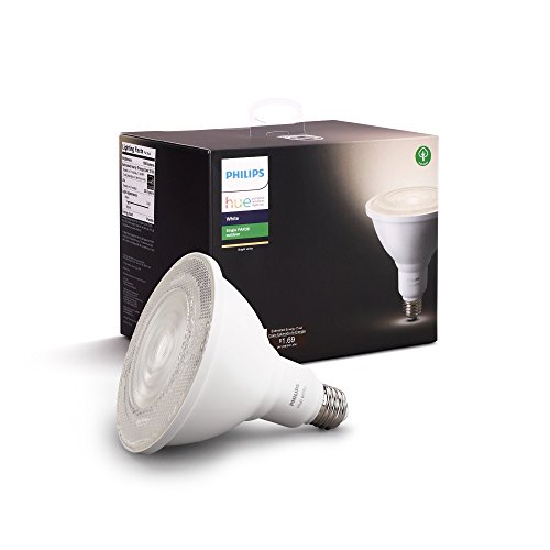Product Cover Philips Hue White Outdoor PAR38 13W Smart Bulbs (Philips Hue Hub required), 1 White PAR38 LED Smart Bulb, Works with Alexa, Apple HomeKit and Google Assistant