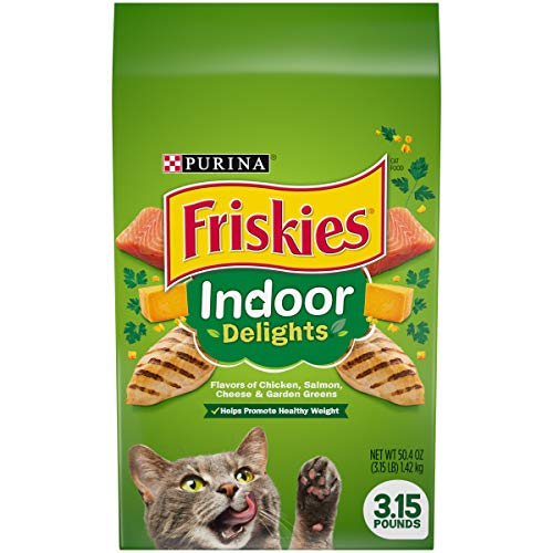 Product Cover Purina Friskies Indoor Dry Cat Food, Indoor Delights  - (4) 3.15 lb. Bags