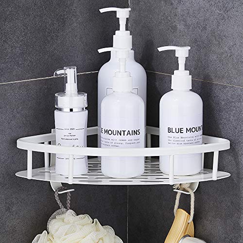 Product Cover GERUIKE Shower Caddy Corner Shelf Wall Mounted Aluminum Self Adhesive Bathroom Organizer Rustproof, White