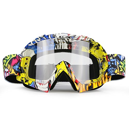 Product Cover ZDATT Dirt Bike Goggles, ATV Goggles Adult Motocross Goggles Clear Lens Racing MX Goggle Glasses and Ski Goggles