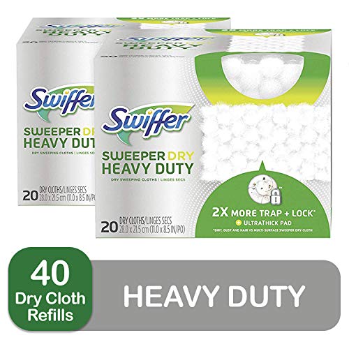 Product Cover Swiffer Sweeper Heavy Duty Mop Pad Refills for Floor Mopping and Cleaning, All Purpose Multi Surface Floor Cleaning Product, 20 Count, 2 Pack