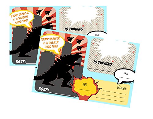 Product Cover Godzilla Type Monster Party Supply Package Set (Invitations)