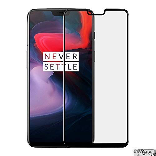 Product Cover BRAND AFFAIRS Full Coverage 5D Edge-to-Edge Tempered Glass Screen Protector for OnePlus 6 (Black)