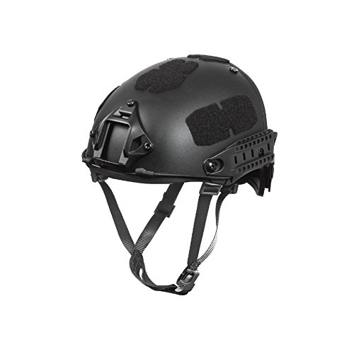 Product Cover Outry Tactical Fast Helmet, Adjustable ABS Helmet with Side Rails and NVG Mount, Fast Ballistic Helmet for Airsoft Paintball Hunting Shooting Outdoor Sports