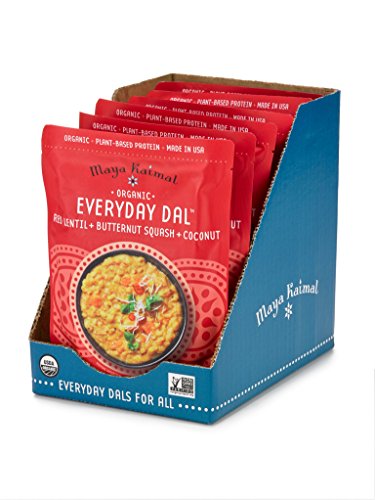 Product Cover Maya Kaimal Organic Indian Red Lentil Everyday Dal, 10 oz (Pack of 6), Fully Cooked with Butternut Squash and Coconut. Vegan, Microwavable, Ready to Eat