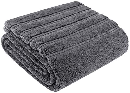 Product Cover American Soft Linen Premium, Luxury Hotel & Spa Quality, 35x70 Extra Large Jumbo Size Bath Towel, Bath Sheet Cotton for Maximum Softness and Absorbency, [Worth $34.95] Grey