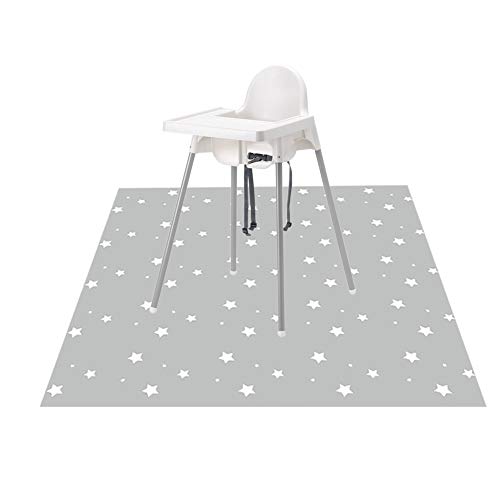 Product Cover Splat Mat for Under High Chair/Arts/Crafts, WOMUMON Washable Spill Mat Waterproof Anti-slip Floor Splash Mat, Portable Play Mat and Table Cloth