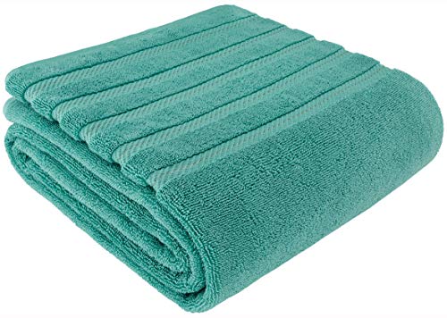 Product Cover American Soft Linen Premium, Luxury Hotel & Spa Quality, 35x70 Extra Large Jumbo Size Bath Towel, Bath Sheet Cotton for Maximum Softness and Absorbency, [Worth $34.95] Turquoise Blue