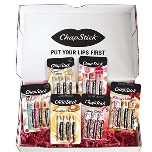 Product Cover Chapstick Valentines Day Gifts for Her, Classic Lip Balm, Lip Moisturizer, Lip Care, 3Count X 6 Pack, Fall/Winter Collection, Great Gifts for Women, 3 Count (Pack of 6)