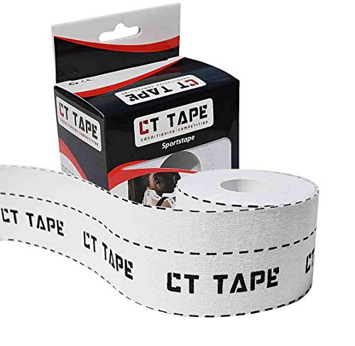 Product Cover CT Tape Kinesiology and Therapeutic Sports Tape for Sensitive Skin - Best Breathable, Latex Free, Pain Relief and Recovery Tape. Athletic Adhesive for Muscles, Knee, Shoulder, Ankle, Back-16.5 Feet