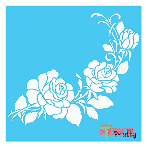 Product Cover Large & Small Corner Flower Rose Stencil-S (10
