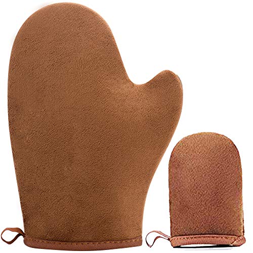 Product Cover 2 pack Self Tanning Mitt Applicator - Mitt Sunless Tanning Mitt Self Tanner Mitt Self Tan Mitt Self Tanner Applicator Mitt Tan Applicator Mitt With Thumb Ultra Soft Tanning Glove Self Tanner Gloves