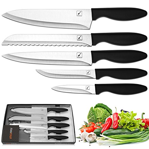 Product Cover Knife Set - Imarku 5-Piece Kitchen Knife Set with 8
