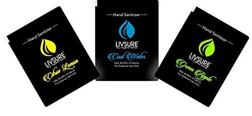 Product Cover Livsure Hand Sanitizer Sachets Of 1Ml Each- 3 Boxes X 30 Sachets (Pack Of 90 Sachets)