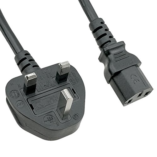 Product Cover ACP1027 Heavy Duty BS1363 UK Plug to IEC C13 10 Foot (3.05M) Cord with ASTA and Many Other approvals and certifications. Uses The Thicker 1.0mm Wire for Added Electrical Robustness.