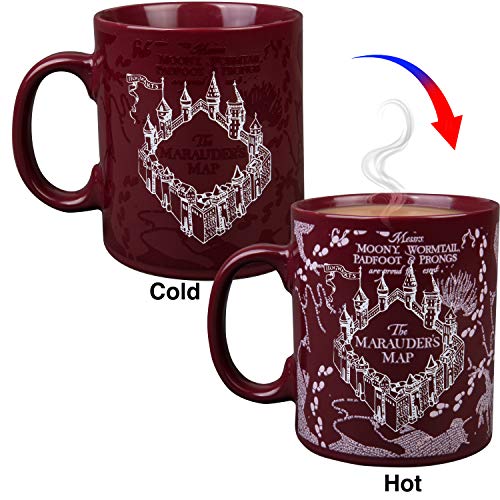 Product Cover Harry Potter Marauder's Map Heat Reveal Ceramic Coffee Mug - Map Image Activates with Heat