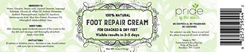 Product Cover Natural Foot Moisturizer Cream - RESULTS Within Days Or Pay Nothing - Works Wonders. Have Beautiful Feet Again - for Cracked Heels, Dry, Flaky, Or Rough Foot - (4 Ounce)