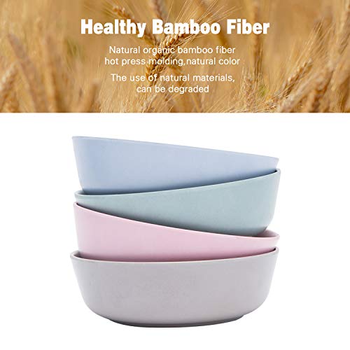 Product Cover 4pcs Bamboo Kids Bowls (20 fl oz) for Baby Feeding, Non Toxic & Safe Toddler Bowls, Eco-Friendly Tableware for Baby Toddler Kids Bamboo Toddler Dishes & Dinnerware Sets (Freshness)