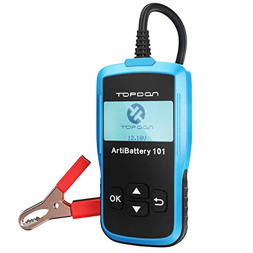 Product Cover Car Battery Tester - 12v Car Auto Battery Load Tester on Cranking System and Charging System Scan Tool, TT Topdon AB101 100-2000 CCA Battery Tester Automotive for Cars/SUVs/Light Trucks