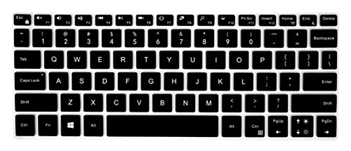 Product Cover Leze - Ultra Thin Silicone Laptop Keyboard Skin Protector for 13.3-Inch Dell XPS 13 9370 9380,XPS 13 9365 2-in-1 Touch-Screen Laptop - Black