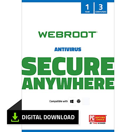 Product Cover Webroot Internet Security with Antivirus Protection - 2019 Software | 3 Device | 1 Year Subscription | PC Download
