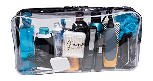 Product Cover Extra-Large Capacity Clear Toiletry Travel Bag/Transparent Waterproof Leakproof/For Men and Women/Oversized (full size bottle hair dryer electric shaver) / Heavy Duty
