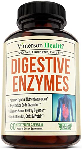 Product Cover Digestive Enzymes with Probiotics. Advanced Natural Multi Enzyme Supplement for Better Digestion and Nutrient Absorption. Helps Promote Regularity, Alleviate Occasional Bloating, and Boost Metabolism