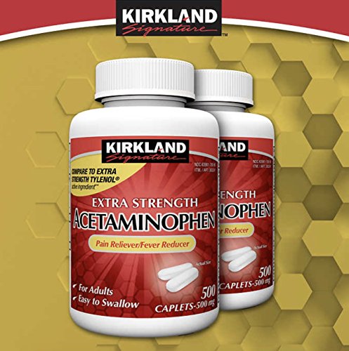 Product Cover Kirkland Signature Extra Strength Acetaminophen 500MG Caplets (1000 Count)