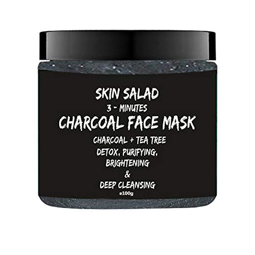 Product Cover SkinSalad Activated Charcoal Face Mask, Anti Pollution, lightening, brightening, deep cleansing- Paraben Free 100gm