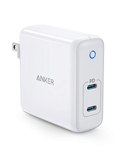 Product Cover Anker 60W 2-Port USB C Charger, PowerPort Atom PD 2 [GAN Tech] Compact Foldable Wall Charger, Power Delivery for MacBook Pro/Air, iPad Pro, iPhone 11 / Pro/Max/XR/XS/X, Pixel, Galaxy, and More