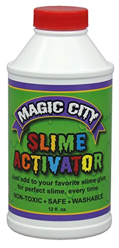 Product Cover Magic City Slime Activator - Non Toxic, Just Add to Your Favorite Glue for Great Slime Every Time, Made in USA (12 Ounces)