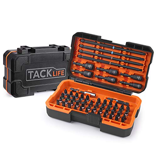 Product Cover Screwdriver bit Set, 60-Pcs Torsion Bits Set For High Torque Drilling, Forged S2 Alloy Steel, 52 Dill Bits, 6 Nut Driver Bits, 1 Magnet Bit Holders and 1 Torsion-Bit, Cool Solid Case Included, PSDB1B