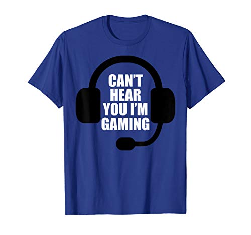 Product Cover Can't Hear You I'm Gaming Video Gamer Headset Funny T-Shirt T-Shirt