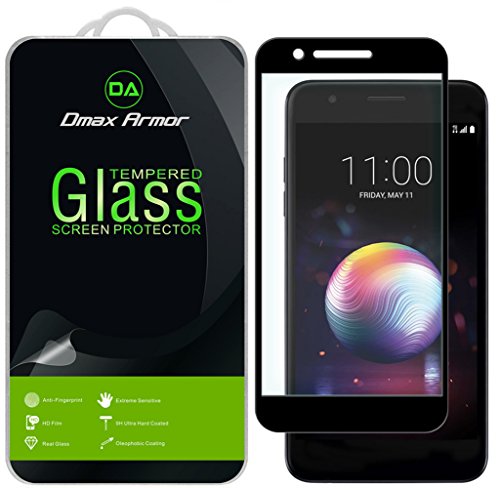 Product Cover [2-Pack] Dmax Armor for LG Premier Pro LTE [Tempered Glass] Screen Protector, (Full Screen Coverage) (Black)